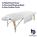 3 Piece Couch Cover Set - 100% Brushed Cotton - Massage Store UK