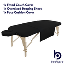 3 Piece Couch Cover Set - 100% Brushed Cotton - Massage Store UK