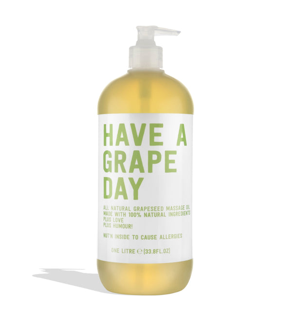 "Have A Grape Day' 100% Grapeseed Oil 1 Litre - Massage Store UK